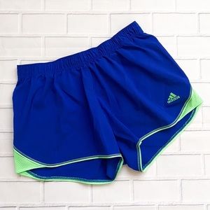 Adidas Climalite Blue and Green Athletic Running Shorts
